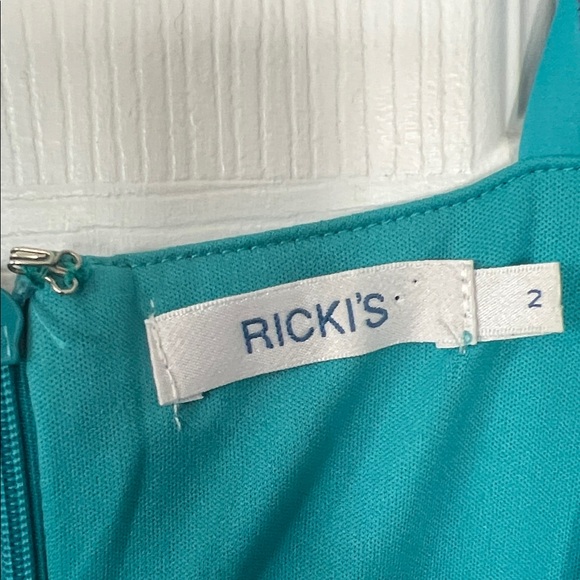 Ricki's Teal and Purple Floral Asymmetrical Dress - Picture 2 of 3